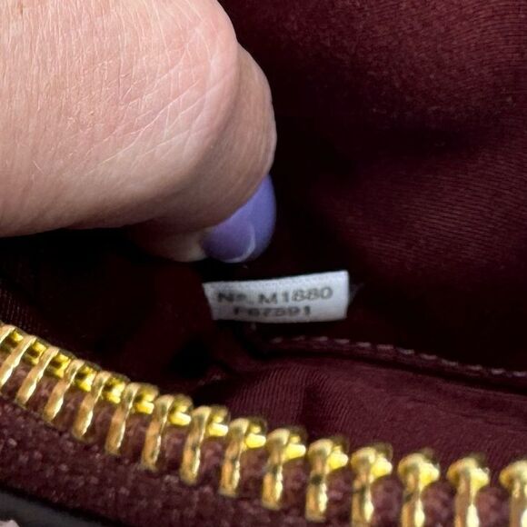 Coach Large 19 Suede Snakeskin Embossed Leather Wristlet - Picture 7 of 10